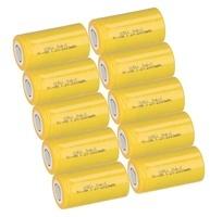 XCell 10x XCell Akku Sub-C 1,2V 2000mAh X2000SCR Hochstrom Schrumpfschlauch