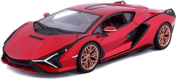 BBurago 18-21099 - Modellauto Lamborghini Sian FKP 37 (rot Maßstab 1:24) Auto