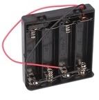 Goobay Batteriehalter für 4x Mignon mit Deckel und Schalt Batterie