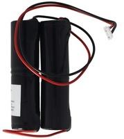 AccuCell Notleuchtenakku NiMH 4,8V 3000mAh 2x L1x2 Sub-C mit Kabel Stecker