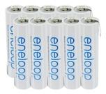 AccuCell 10er Pack Panasonic eneloop Standard (ehem. Sanyo) AAA Micro LR03 NiMh Akkus mit Lötfahnen in Z-Form