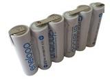 Akkuman Akkupack Reihe F1x6 7.2 V 1900mAh 6x Mignon (AA) U-Lötfahne NiMH...