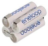 Akkuman Eneloop AA F2x2 Würfel BK-3MCCE mit Lötfahne Modellbau Akkupack 4,8V Ni-MH