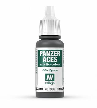 Vallejo Panzer Aces Acrylfarbe, 17 ml Dark Rubber