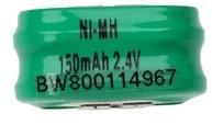 vhbw NiMH Ersatz Knopfzellen-Akku Typ 2/V150H 3-Pins 150mAh 2,4V kompatibel mit Modellbau-Akkus, Solar-Leuchten uvm.