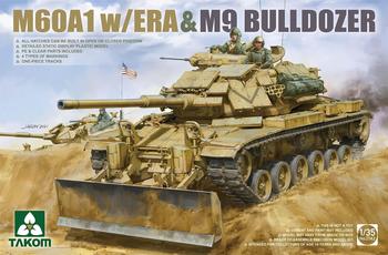 TAKOM TKO2142 2142 1:35 M60A1 w/ERA & M9 Bulldozer Aufsatz Modell Military Kit