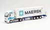 HERPA Mercedes Benz Actros Gigaspace Seitenlader-Sattelzug GDH/Maersk 313384 H0