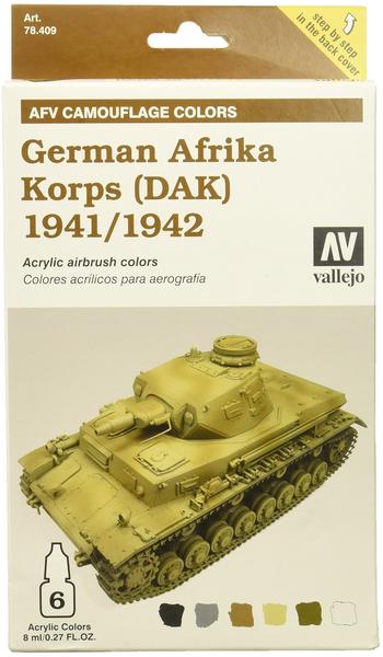 Vallejo 078409 Farbset, Deutsch Afrika-Corps41/42, 6x8 ml