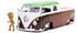 Jada 253225013 VW T2 Bus Pickup, braun - Marvel Groot 1963 Truck 1:24 inkl. Die-cast Figur,