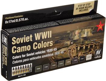 Vallejo 71.188 Acrylfarbe 17 ml Schwarz, Braun, Gr&uuml;n, Grau, Olive, Br&auml;une Flasche