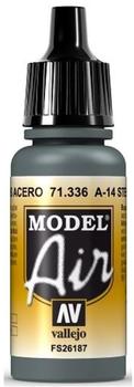 Vallejo 71336 A-14, Stahlgrau, 17 ml