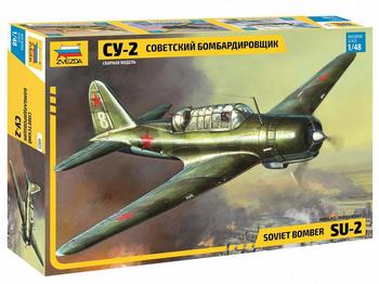 Zvezda 500784805 - 1:48 WWII Russische SU-2 Leichter Bomber