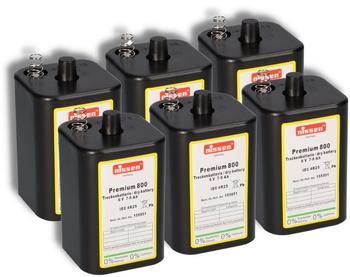Weitere Hersteller 6x Nissen 4R25 Premium 800 - 6V 7-9Ah 6 Volt Hochleistungs- Blockbatterie für z.B. BaustellenleuchteBaustellenlampeBlinklampeHandscheinwerfer