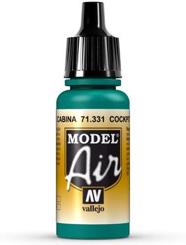 Vallejo VAL71331 Model Air Cockpit Emerald Green Faded, 17 ml