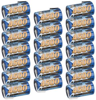 XCell 20x XCell Racing Einzelzelle Ni-MH 4500mAh 1,2V Sub C X4500SCR mit...