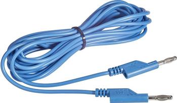 VOLTCRAFT Messleitung [ Lamellenstecker 4 mm - Lamellenstecker 4 mm] 5.00 m Blau MS5/BL (MS5/BL)