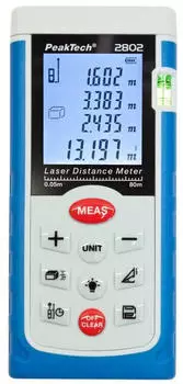 PeakTech Laserentfernungsmesser 0,05–80m beleuchtetem Display (P 2802)