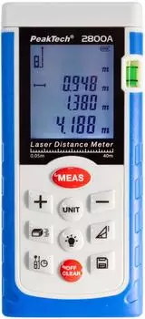 PeakTech P 2800A Laser-Entfernungsmesser 40m beleuchtetem Display (P 2800A)