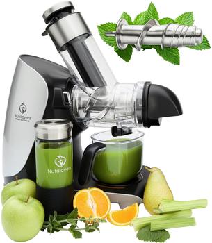 Nutrilovers Green-Press Edelstahl Slow Juicer 304
