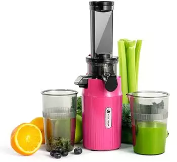 Ventray Essential Ginnie Slow Juicer 60RPM, kompakt, rosa