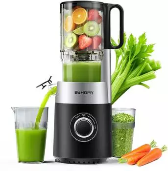 Euhomy Slow Juicer Kaltpresse 135mm Einf&uuml;ll&ouml;ffnung, 1,8L (ZM1909)
