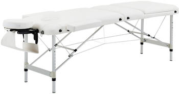 HomCom Massageliege 215 x 60 x 61-84 cm wei&szlig;