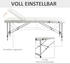 HomCom Massageliege 215 x 60 x 61-84 cm weiß