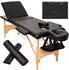 TecTake Daniel 3 Zonen Massageliegen-Set 210 x 95 x 84 cm schwarz