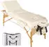 TecTake Somwang 3 Zonen Massageliege 218 x 102 x 90 cm beige