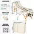 TecTake Somwang 3 Zonen Massageliege 218 x 102 x 90 cm beige