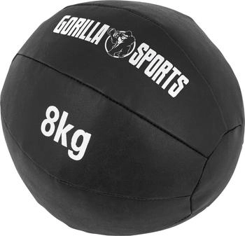 Gorilla Sports Leder Medizinball 8 kg schwarz