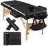 TecTake 2 Zonen Massageliege 187 x 59 x 65,5 cm schwarz