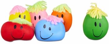 Relaxdays Antistressball Knautschball mit Grimasse/Haaren 6 cm (10022531)