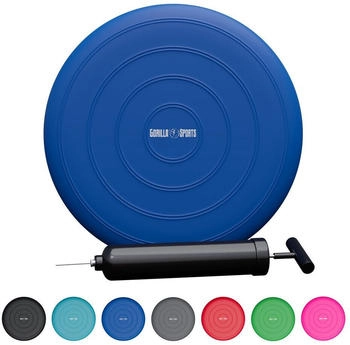 Gorilla Sports Ballsitzkissen inkl. Luftpumpe in verschiedenen Farben schwarz blau No Size