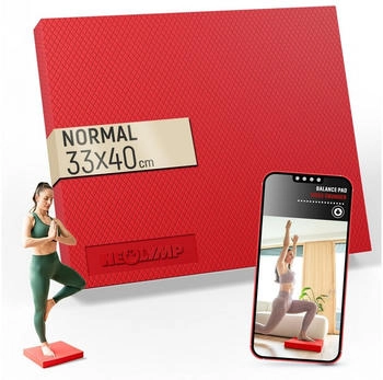 Neolymp Balance Pad Balancekissen ideal f&uuml;r Stabilit&auml;tstraining Gleichgewichtstrainer rot No Size