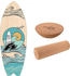 F2 Set Balance Board Surfer 87x32cm + Halbkugel und Korkrolle braun NO SIZE