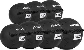 virtufit Premium Wall Ball Medizinball Fitness schwarz 10kg