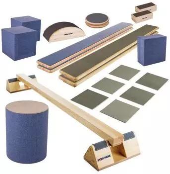 Sport-Thieme Lüne-Combinato Set Maxi Kinderturnen Unisex Blau Holz-Natur Grau blau NO SIZE
