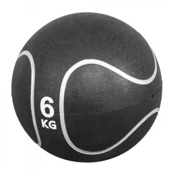 Gorilla Sports Medizinball Schwarz/Silber 1-10 KG schwarz grau 6kg
