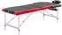 vidaXL Massageliege klappbar, 3-Zonen, Aluminiumgestell, schwarz/rot