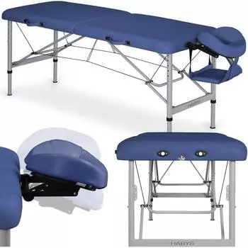 Habys Aero Massageliege, klappbar, Aluminium, marineblau, 165x60cm