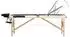 vidaXL Massageliege klappbar, 3-Zonen, Holzgestell, schwarz/beige (110213)