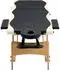 vidaXL Massageliege klappbar, 3-Zonen, Holzgestell, schwarz/beige (110213)