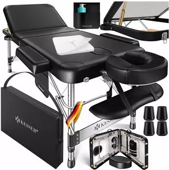 Kesser Massageliege klappbar, höhenverstellbar, 3 Zonen, 70cm, schwarz