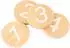 Pinolino Balance Steine mit Zahlen »Kari«, 4-tlg., Holz, natur (392409)