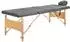 vidaXL Massageliege 4-Zonen, Holzgestell, anthrazit, 186x68cm (110173)