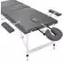 vidaXL Massagetisch 3 Zonen, Aluminiumrahmen, anthrazit, 186×68cm (110175)