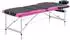 vidaXL Massageliege klappbar, 3-Zonen, Aluminiumgestell, schwarz/rosa (110240)