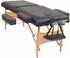 vidaXL Massageliege 2-Zonen klappbar mit Hocker, 10cm Sitz, schwarz