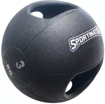 Sportinator Medizinball Premium mit Griffen, 3kg